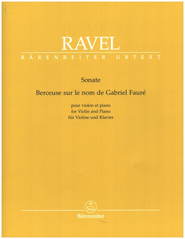 Sonate  und  Berceuse sur le nom de Fauré