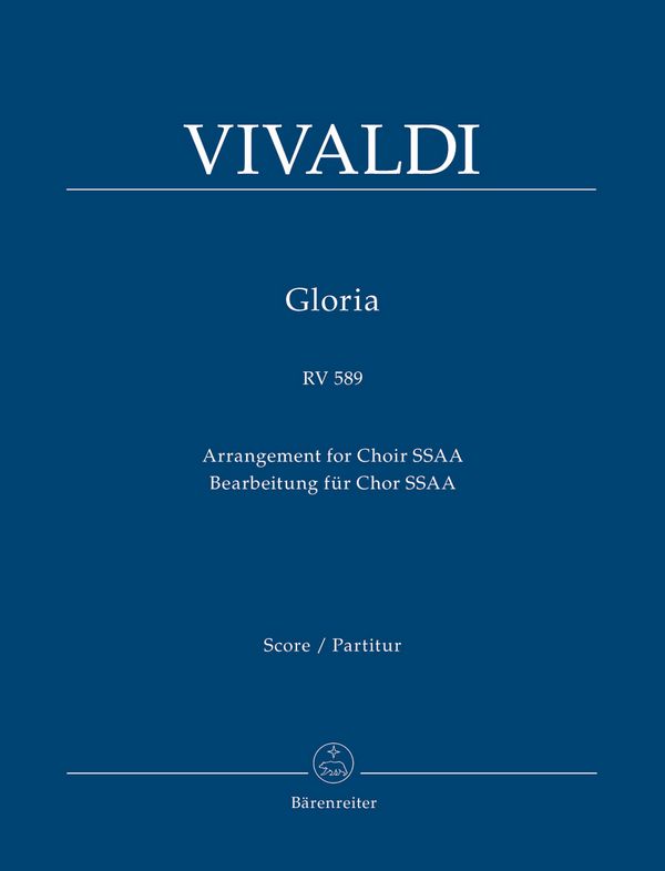 Gloria RV589&nbsp;&nbsp;für Frauenchor und Orchester&nbsp;&nbsp;Partitur