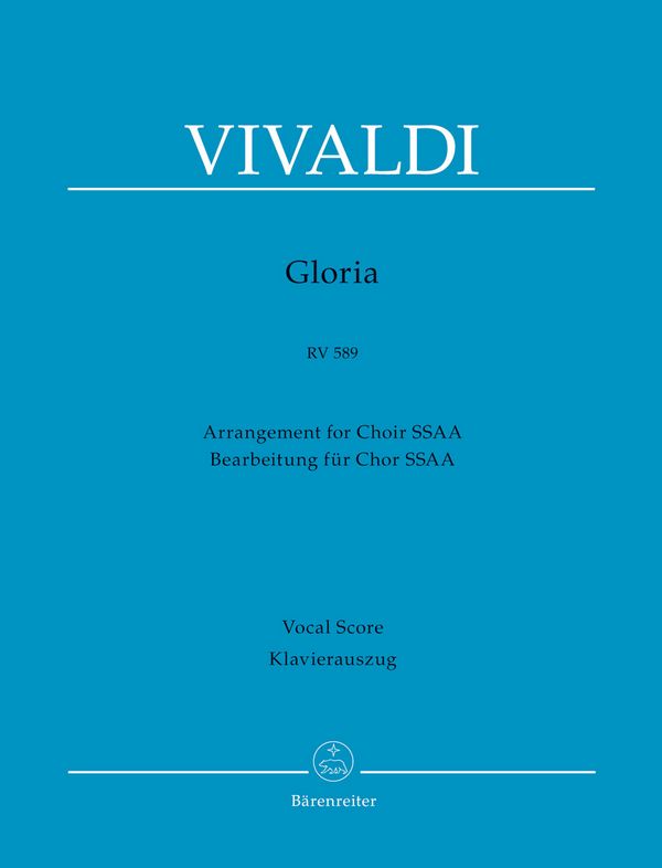Gloria RV589&nbsp;&nbsp;für Frauenchor und Orchester&nbsp;&nbsp;Klavierauszug