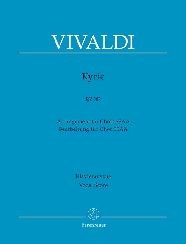 Kyrie RV587 &nbsp;&nbsp;für Frauenchor und Orchester&nbsp;&nbsp;Klavierauszug