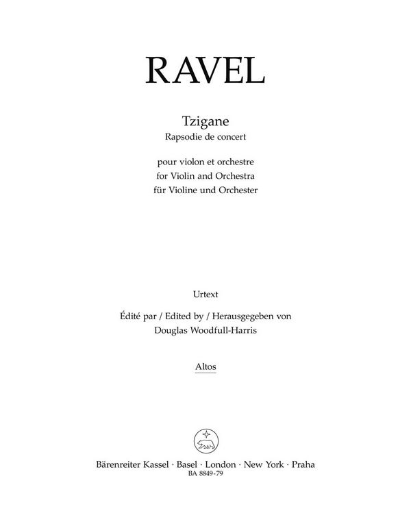 Tzigane&nbsp;&nbsp;für Violine und Orchester&nbsp;&nbsp;Viola