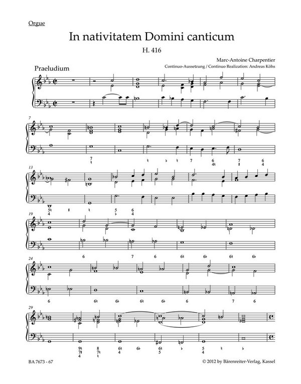 In nativitatem Domini canticum H416  für gem Chor und Streicher  Orgel
