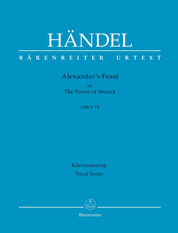 Alexander's Feast or The Power of Musick    Klavierauszug (en, broschiert)