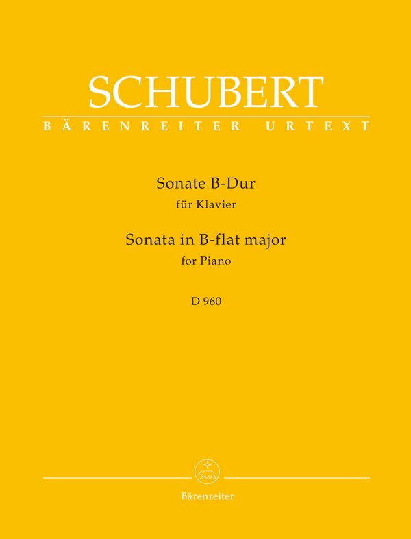 Sonate B-Dur D960&nbsp;&nbsp;für Klavier&nbsp;&nbsp;