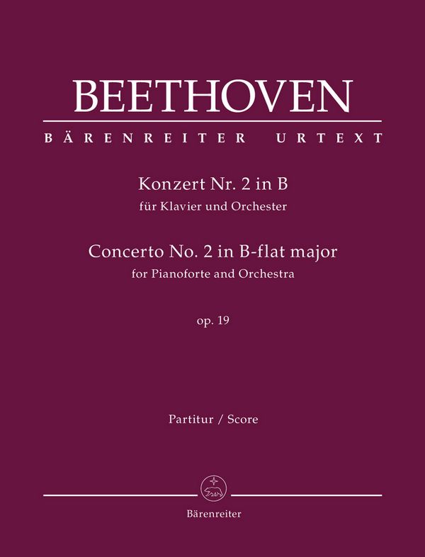 Konzert B-Dur Nr.2 op.19&nbsp;&nbsp;für Klavier und Orchester&nbsp;&nbsp;Partitur