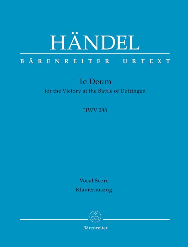 Dettinger Te Deum HWV283&nbsp;&nbsp;für Soli, gem Chor und Orchester&nbsp;&nbsp;Klavierauszug (en)