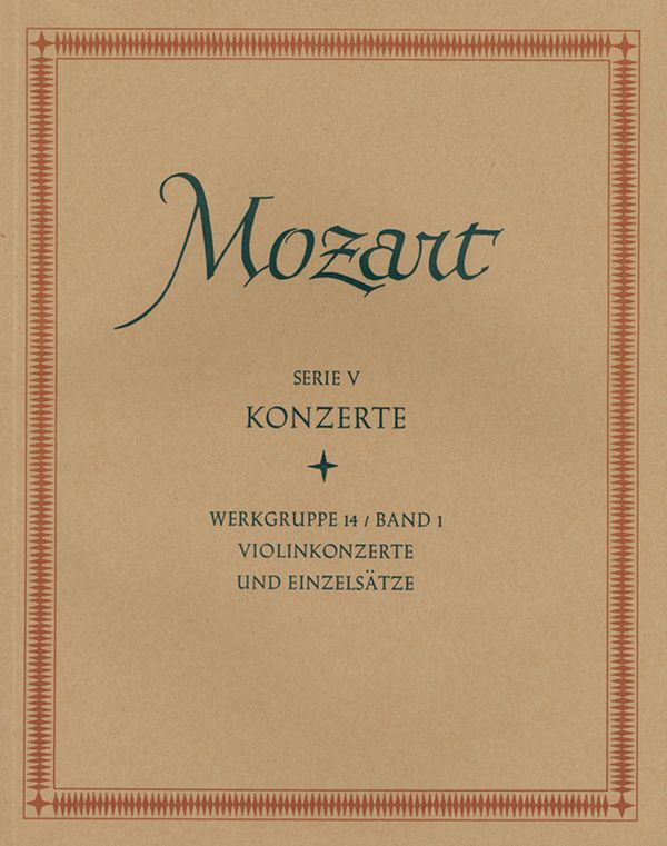 BA4582-02  W.A.Mozart, Violinkonzerte und Einzelsätze&nbsp;&nbsp;&nbsp;&nbsp;Partitur