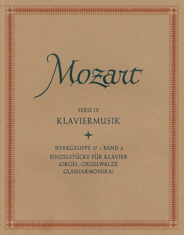 BA4584-02  W.A.Mozart, Einzelstücke&nbsp;&nbsp;für Klavier (Orgel)&nbsp;&nbsp;Partitur