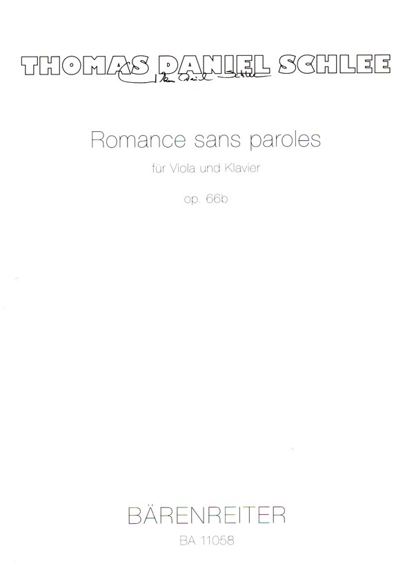 Romance sans paroles op.66b  für Viola und Klavier  