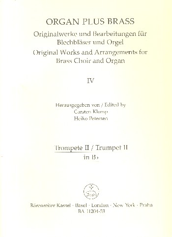 Cathedral Sounds&nbsp;&nbsp;für Orgel und Blechbläser (Posaunenchor)&nbsp;&nbsp;Trompete 2