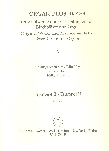 Cathedral Sounds  für Orgel und Blechbläser (Posaunenchor)  Trompete 2