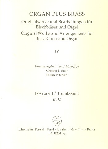 Cathedral Sounds  für Orgel und Blechbläser (Posaunenchor)  Posaune 1