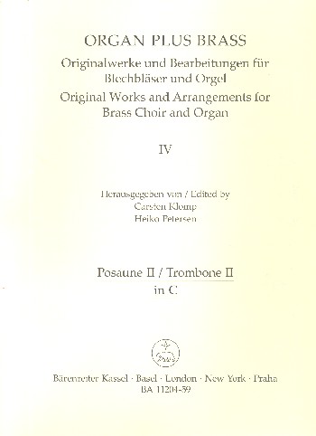 Cathedral Sounds&nbsp;&nbsp;für Orgel und Blechbläser (Posaunenchor)&nbsp;&nbsp;Posaune 2