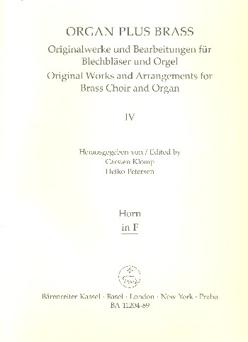 Cathedral Sounds  für Orgel und Blechbläser (Posaunenchor)  Horn in F
