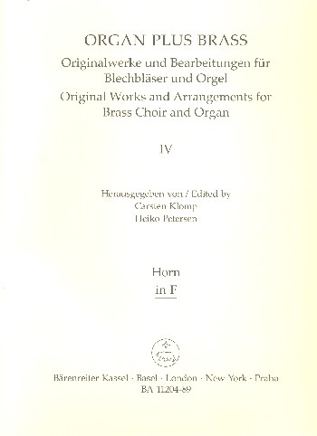 Cathedral Sounds&nbsp;&nbsp;für Orgel und Blechbläser (Posaunenchor)&nbsp;&nbsp;Horn in F