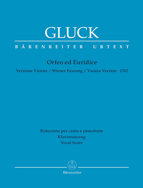 Orfeo ed Euridice (Wiener Fassung 1762)&nbsp;&nbsp;&nbsp;&nbsp;Klavierauszug (it/dt),  Neuausgabe 2014