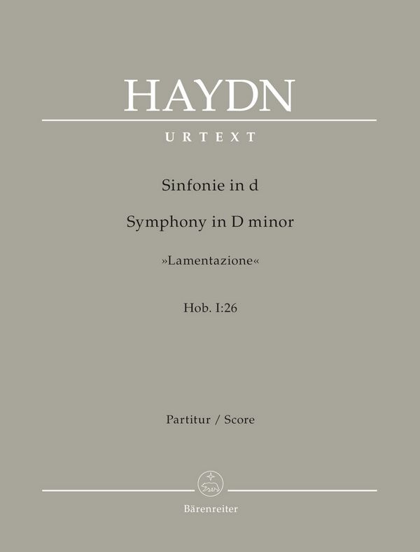 Sinfonie d-Moll Hob.I:26&nbsp;&nbsp;für Orchester&nbsp;&nbsp;Partitur