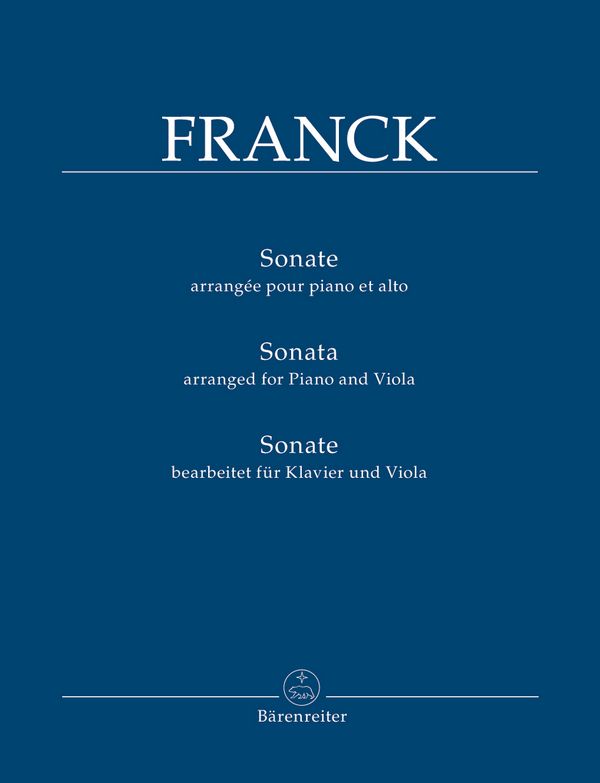Sonate A-Dur für Violine und Klavier  für Viola und Klavier  