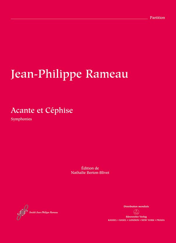 Acante et Céphise ou La sympathie RCT21 - Symphonies  für Orchester  Partitur