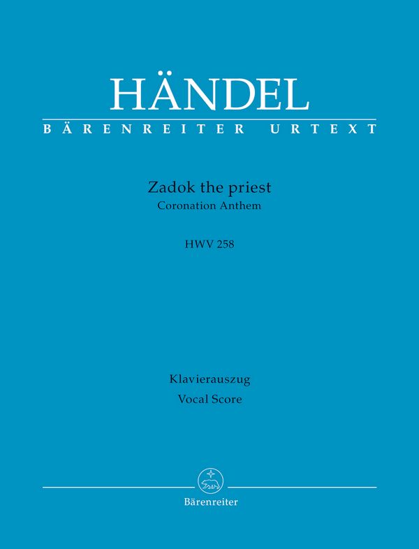Zadok the Priest HWV258&nbsp;&nbsp;für gem Chor und Orchester&nbsp;&nbsp;Klavierauszug (en)