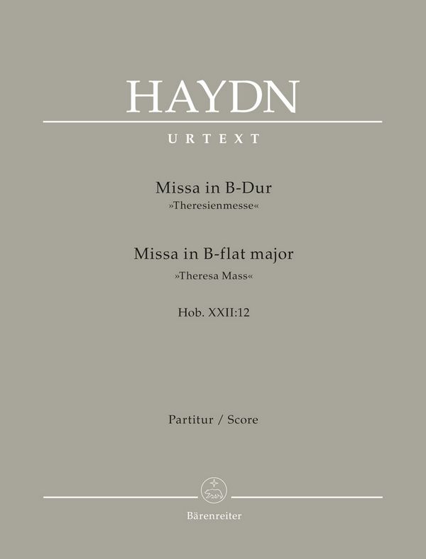 Missa B-Dur Hob.XXII:12&nbsp;&nbsp;für Soli, gem Chor und Orchester&nbsp;&nbsp;Partitur,  broschiert (la)