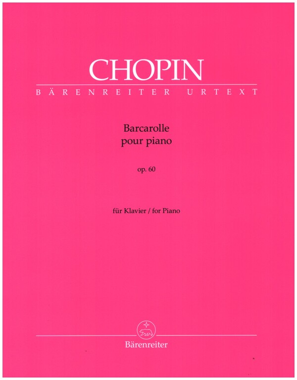 Barcarolle Fis-Dur op.60  für Klavier  