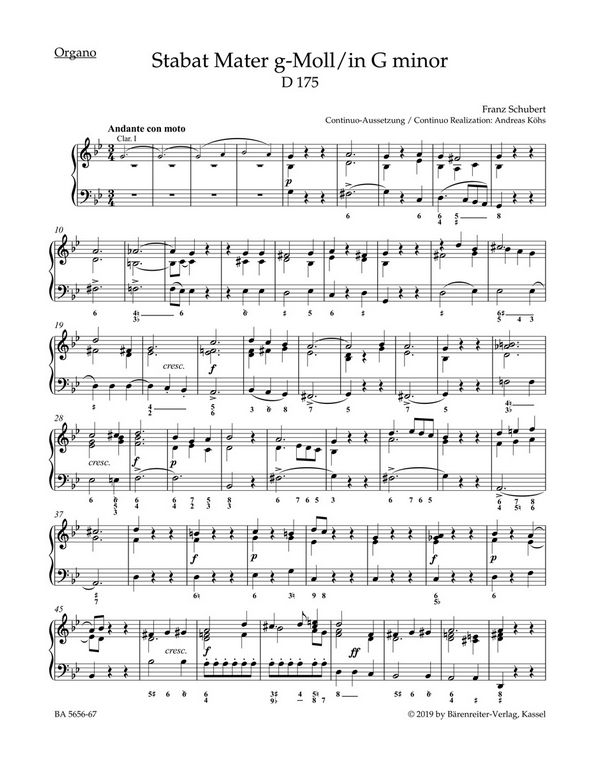 Schubert, Franz, Magnificat C-Dur D 486&nbsp;&nbsp;Org&nbsp;&nbsp;Part(s), Urtext edition