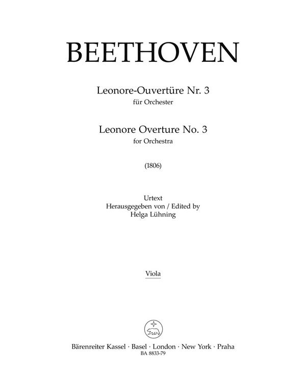 Leonoren-Ouvertüre Nr.3&nbsp;&nbsp;für Orchester&nbsp;&nbsp;Viola