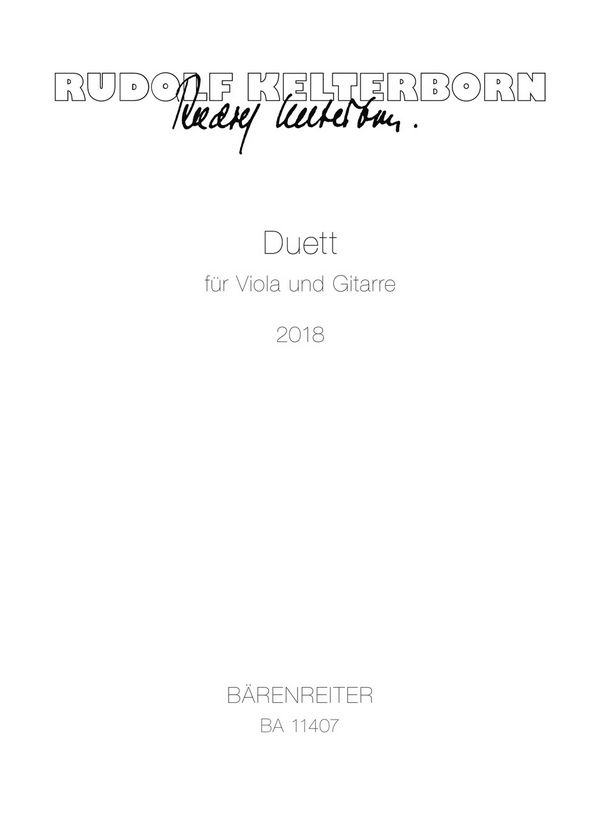 Duett  für Viola und Gitarre  2 Spielpartituren