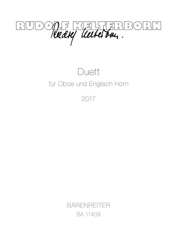 Duett  für Oboe und Englischhorn  2 Spielpartituren