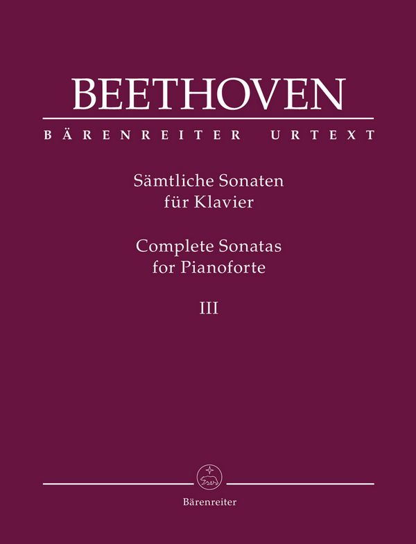 Sämtliche Sonaten Band 3&nbsp;&nbsp;für Klavier (dt/en)&nbsp;&nbsp;Neuausgabe 2019