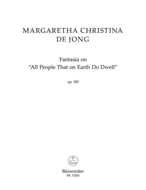 Fantasia on 'All People That on Earth Do Dwell' op.109&nbsp;&nbsp;für Orgel&nbsp;&nbsp;