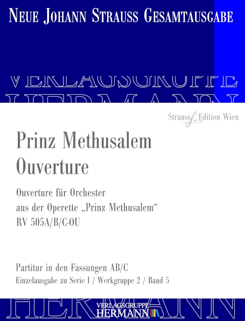Strauss (Sohn), Johann, Prinz Methusalem Ouverture RV 505-OU&nbsp;&nbsp;Orchester&nbsp;&nbsp;Partitur