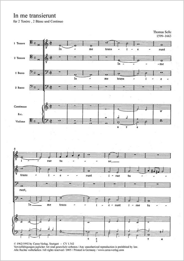 In me transierunt&nbsp;&nbsp;Coro TTBB, Bc&nbsp;&nbsp;P