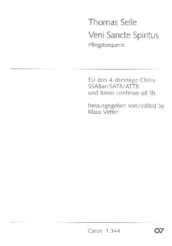 Veni sancte spiritus&nbsp;&nbsp;für 3 gem Chöre (Bc ad lib)&nbsp;&nbsp;Partitur