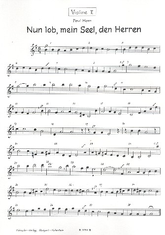 Nun lob mein Seel den Herren  für gem Chor und Instrumente  Violine 2