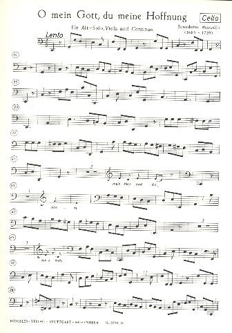 O mein Gott du meine Hoffnung&nbsp;&nbsp;für Alt, Viola und Bc&nbsp;&nbsp;Violoncello/Bc