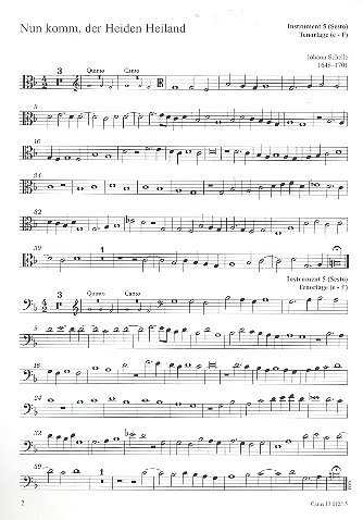 Nun komm der Heiden Heiland  für 6 Instrumente  Instrument 5 (Tenor)
