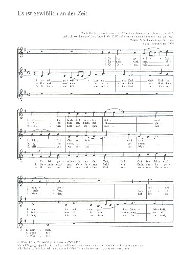 Es ist gewisslich an der Zeit&nbsp;&nbsp;für Frauenchor (SAM) a cappella&nbsp;&nbsp;Partitur