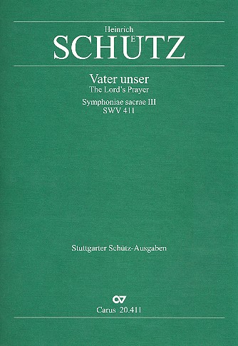 Vater unser  SWV411 für Favorit-Chor,&nbsp;&nbsp;2 Violinen und Bc (gem Chor/Instrumente ad lib)&nbsp;&nbsp;Partitur