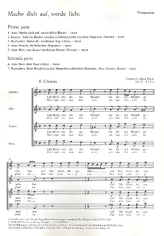 Mache dich auf werde licht  für Soli, gem Chor und Instrumente  Chorpartitur (dt/en)