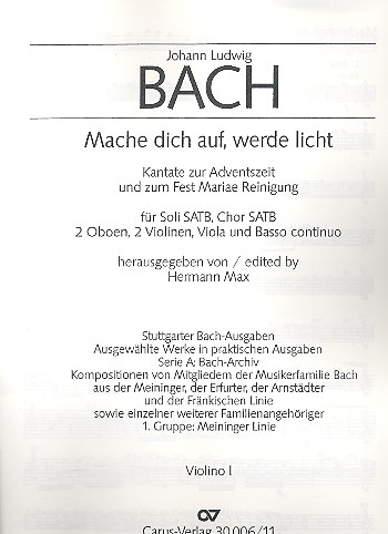 Mache dich auf werde licht  für Soli, gem Chor und Instrumente  Violine 2