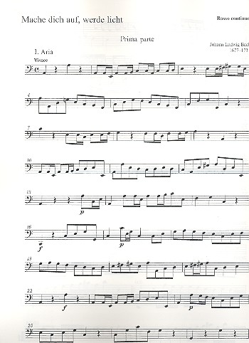 Mache dich auf werde licht  für Soli, gem Chor und Instrumente  Violoncello/Kontrabass