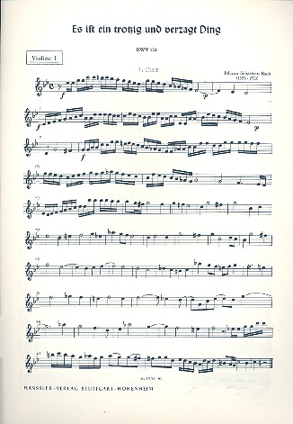 Es ist ein trotzig und verzagt Ding&nbsp;&nbsp;Kantate Nr.176 BWV176&nbsp;&nbsp;Violine 1