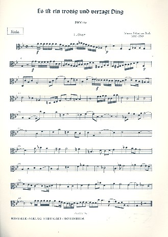 Es ist ein trotzig und verzagt Ding&nbsp;&nbsp;Kantate Nr.176 BWV176&nbsp;&nbsp;Viola
