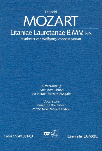 Litaniae Lauretanae Es-Dur B.M.V.  für Soli, gem Chor und Orchester  Klavierauszug