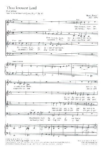 Thou knowest Lord (First Setting)&nbsp;&nbsp;for mixed chorus and organo&nbsp;&nbsp;score (en/dt)