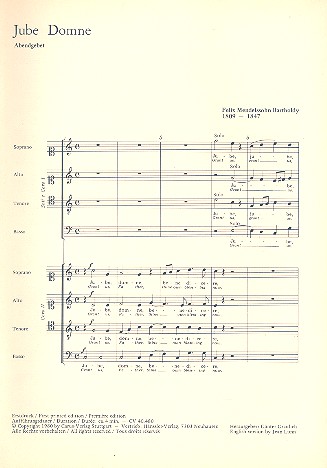 Jube Domne für Soli und gem Chor&nbsp;&nbsp;a cappella&nbsp;&nbsp;Partitur