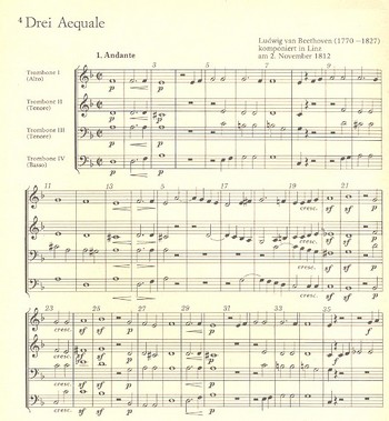 3 Aequale  für 4 Posaunen  Spielpartitur