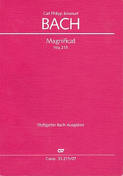 Magnificat D-Dur WQ215  für Soli, gem Chor und Orchester  Studienpartitur